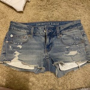 AE denim shorts